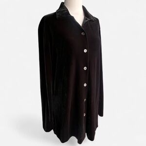 VINTAGE 1990’s Nicole Miller Velvet Button Down women’s size L made in USA